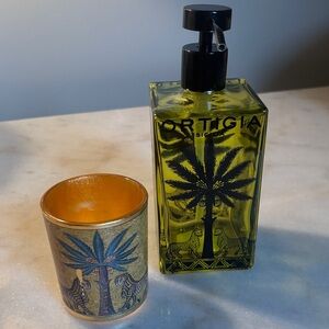 Ortigia Sicilia Soap Dispenser and empty candle vessel
